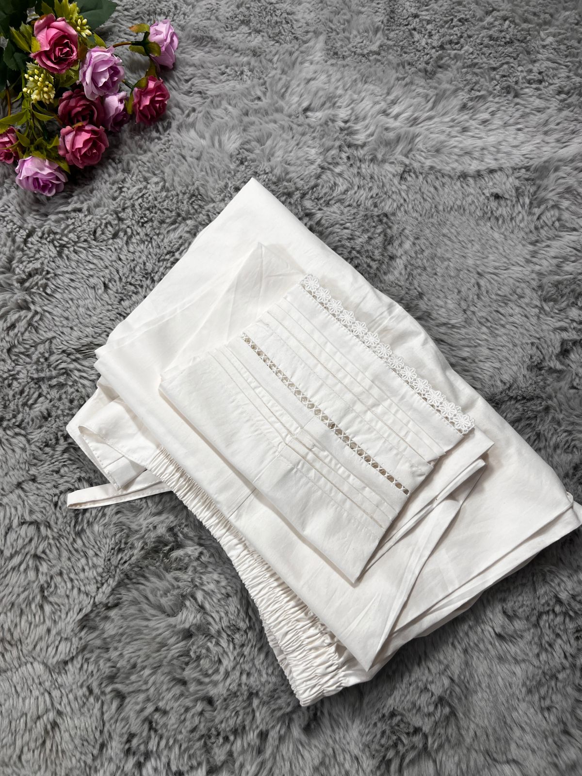 6 Plate 2 Lace Trouser ( White )