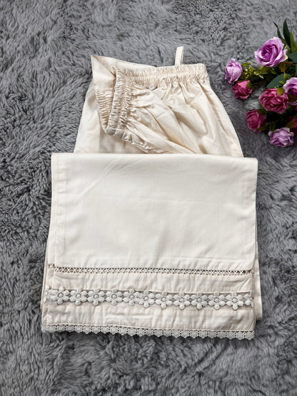 Organza lace plazo