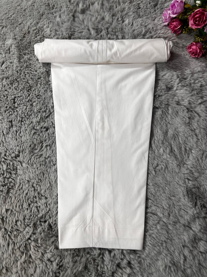 Plain Trousers ( Off White )