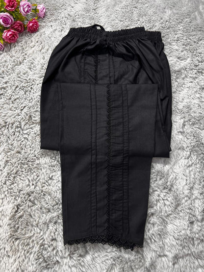 Side Lace Trouser ( Black )