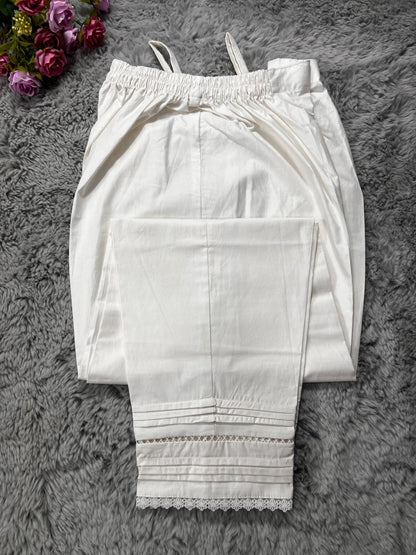 6 Plate 2 Lace Trouser ( White )