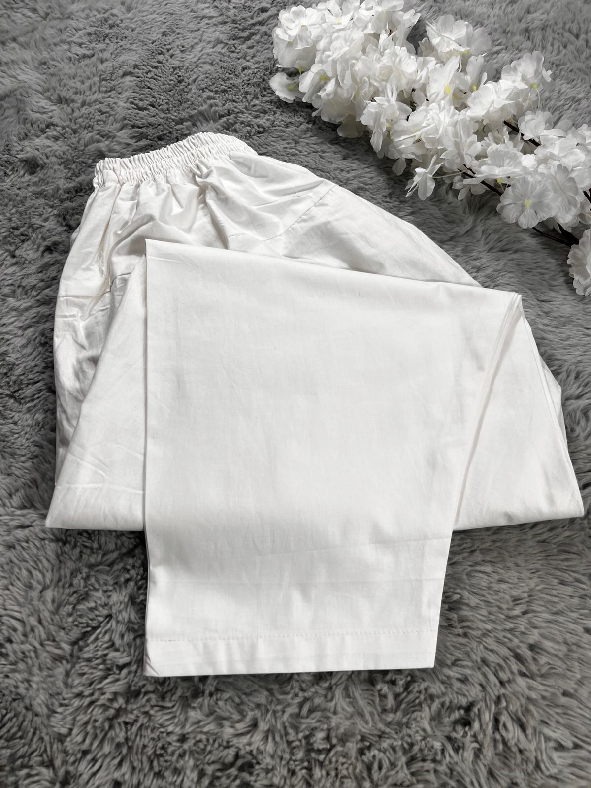 Plain Shalwar ( White )