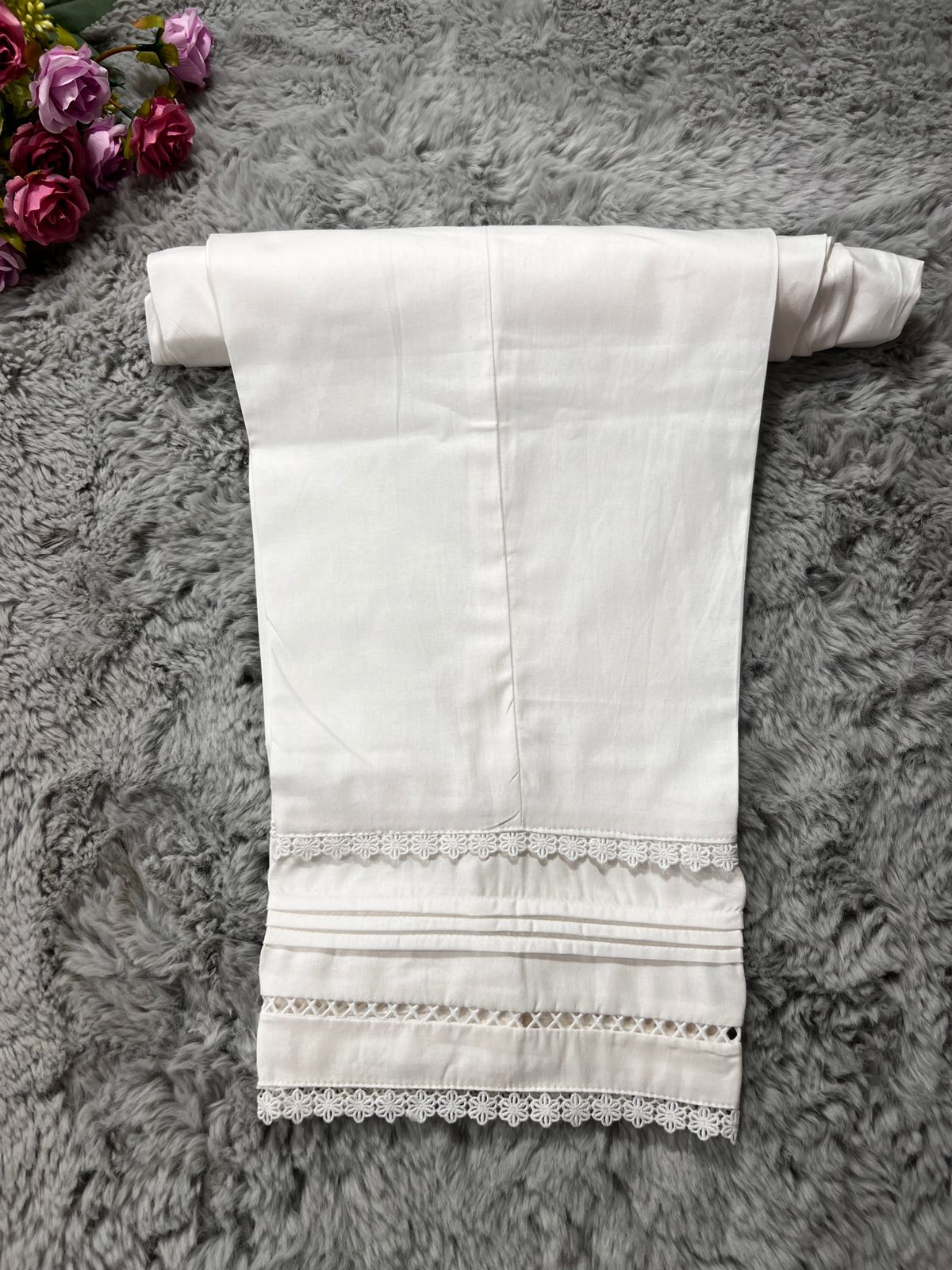 6 Plate 2 Lace Trouser ( White )