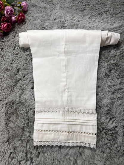 6 Plate 2 Lace Trouser ( White )